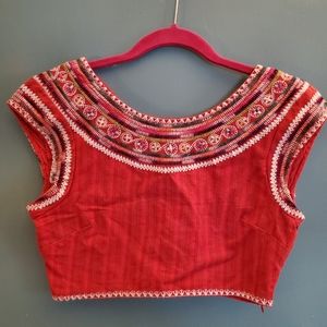 Vintage Billabong red tribal crop top small